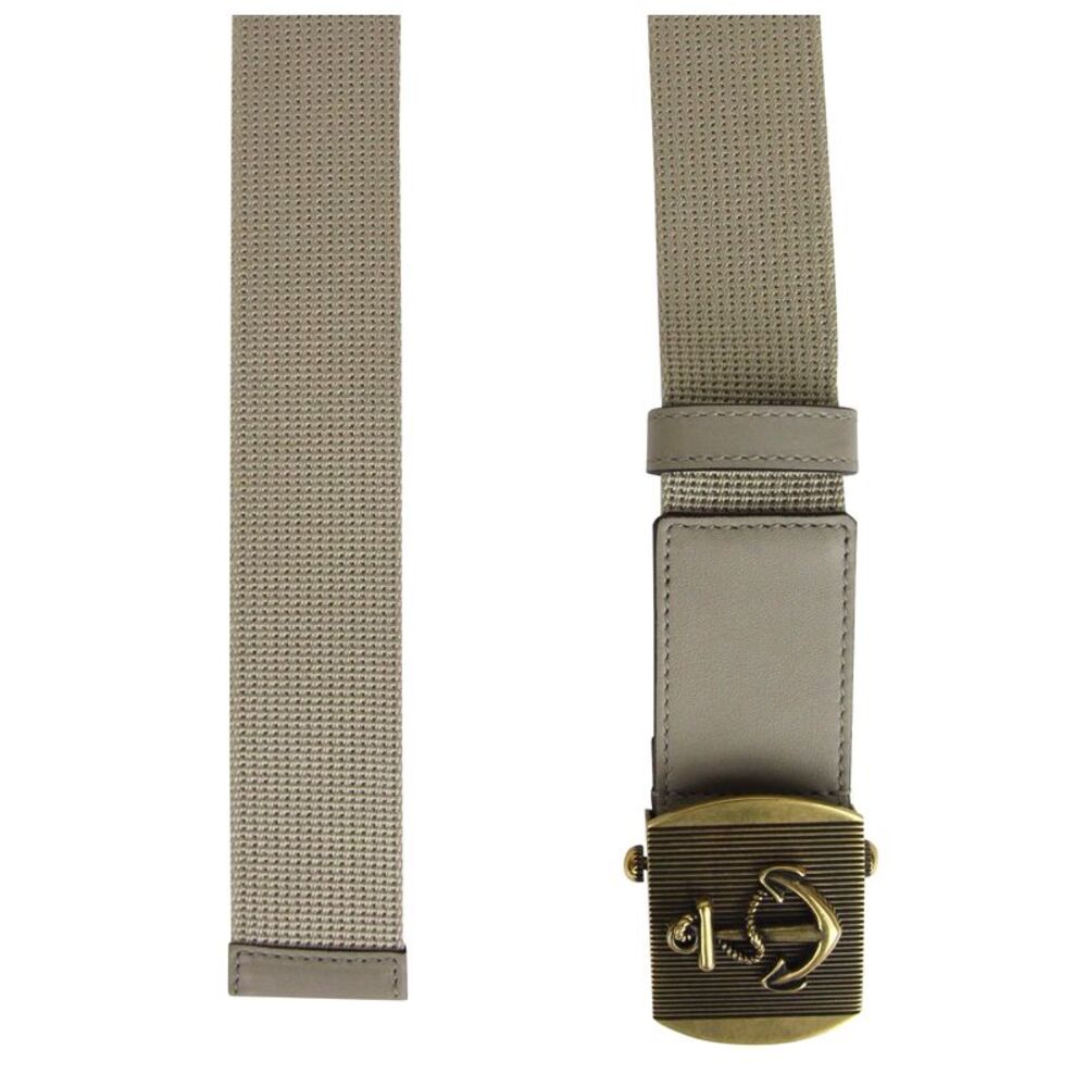 Gucci Men's Military Beige Fabric Belt Anchor Brass Buckle(95 / 38) - Picture 3 of 4